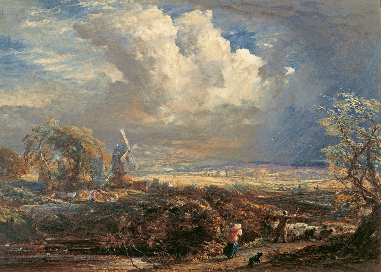 在Pulborough，苏克塞斯附近的夏天风暴 作者 塞缪尔·帕尔默（Samuel Palmer）