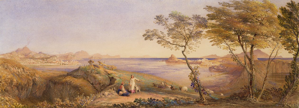 从Monte Nuovo的Baiae湾 作者 塞缪尔·帕尔默（Samuel Palmer）