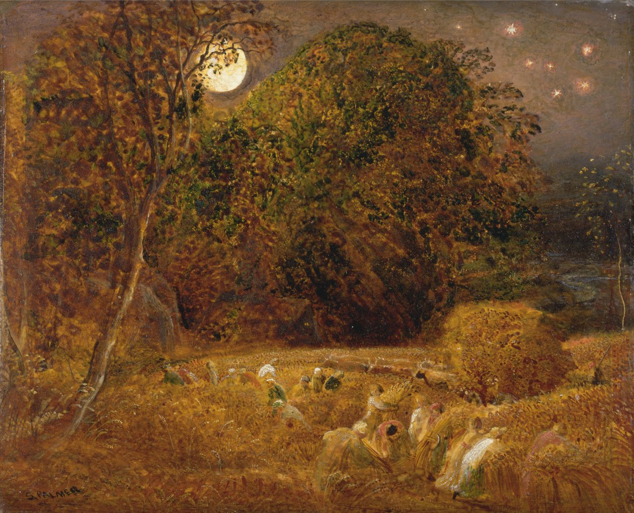 收获月亮 作者 塞缪尔·帕尔默（Samuel Palmer）