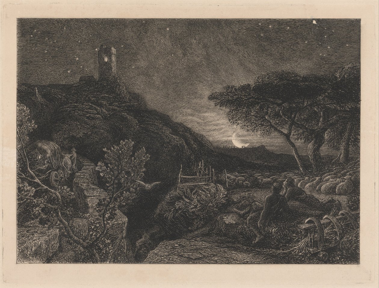 孤独的塔 作者 塞缪尔·帕尔默（Samuel Palmer）