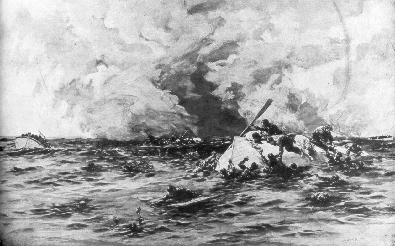RMS Lusitania的救生艇，1915年5月7日，1926年 作者 塞缪尔·贝格