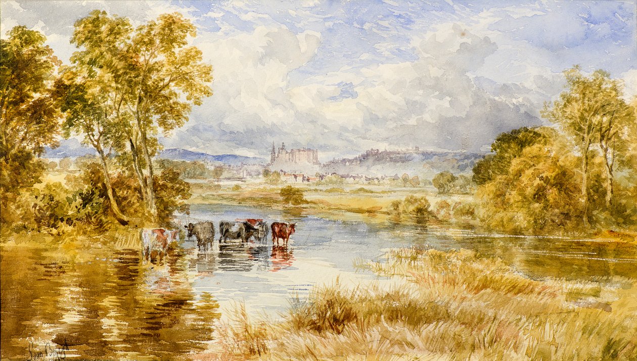 风景，约1860年（水彩） 作者 塞缪尔·鲍