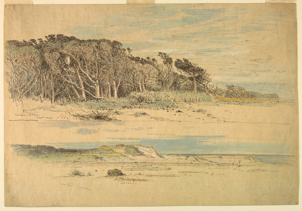 1878 年 9 月 11 日，新泽西州 Sea Girt，绘图 作者 塞缪尔·科尔曼（Samuel Colman）