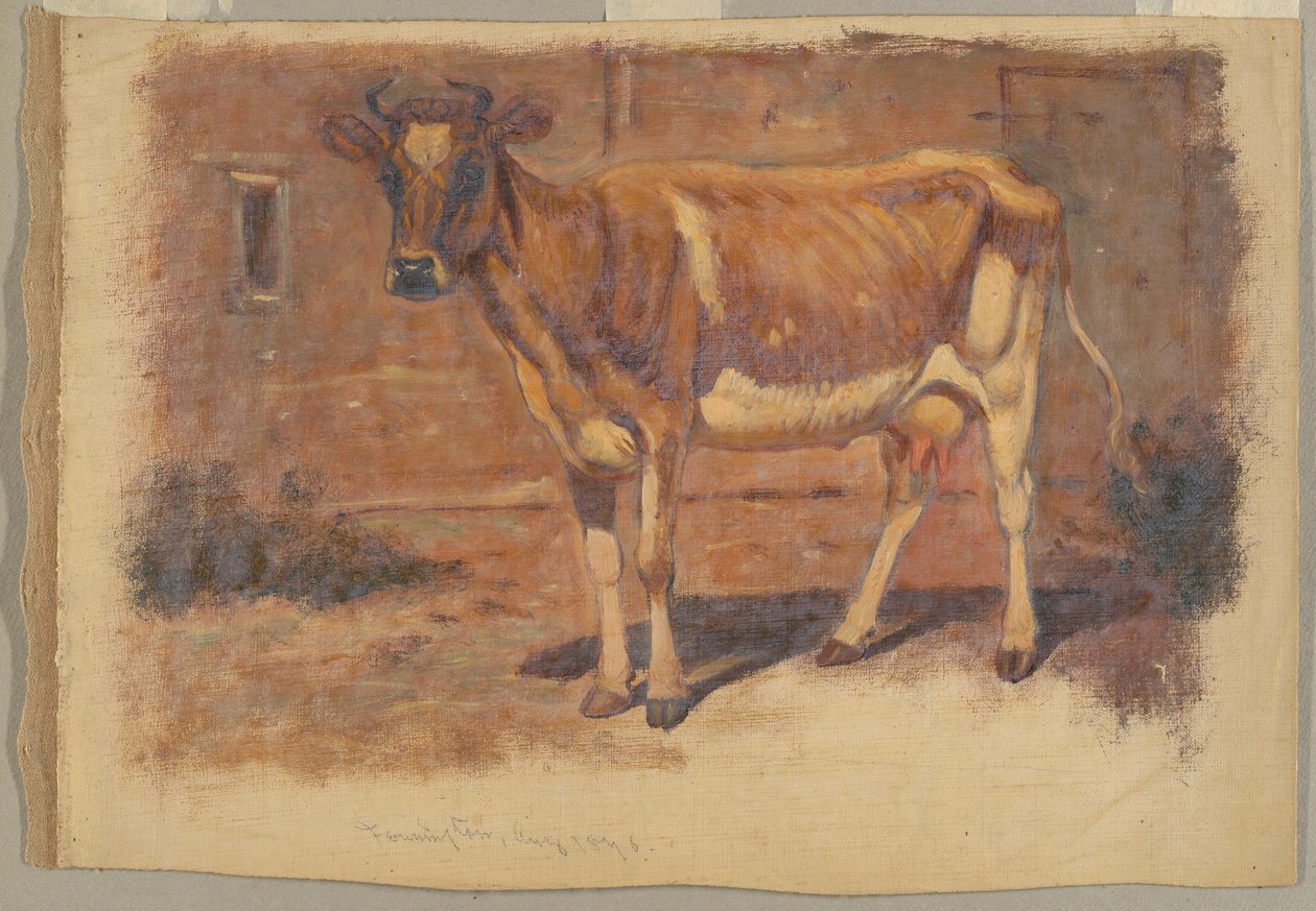 绘画，研究。奶牛，1876 年 8 月 作者 塞缪尔·科尔曼（Samuel Colman）