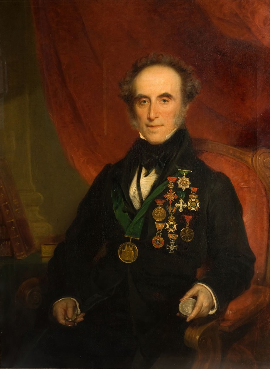 爱德华-托马森爵士的肖像，1769-1849年，1849年。 作者 塞缪尔·科尔曼（Samuel Colman）