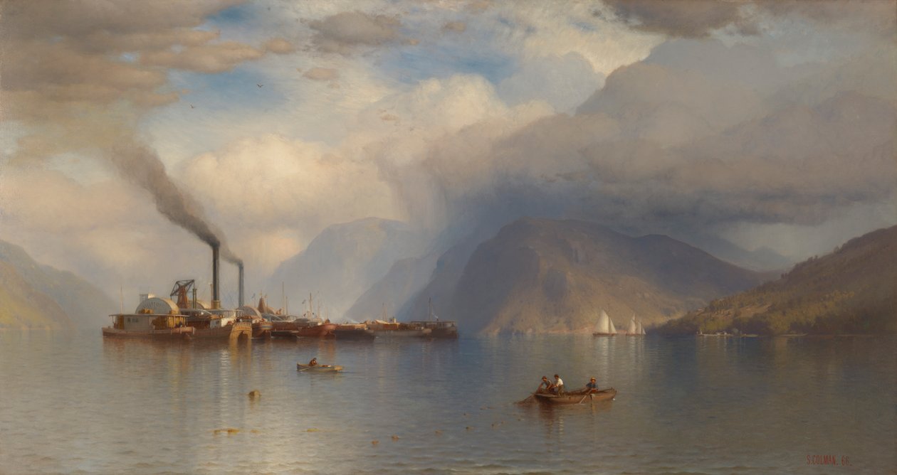哈德逊河上的风暴王，1866年。 作者 塞缪尔·科尔曼（Samuel Colman）