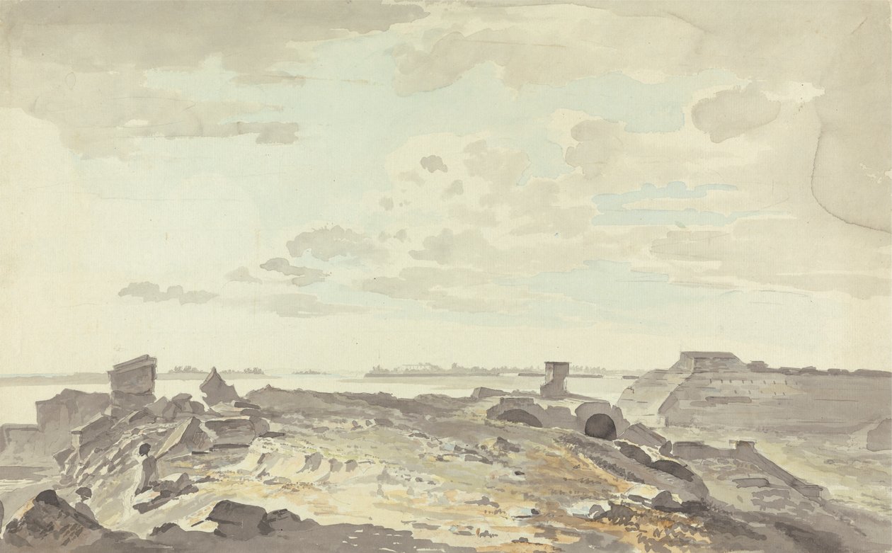 Ruined Fort on a River 作者 塞缪尔·戴维斯（Samuel Davis）