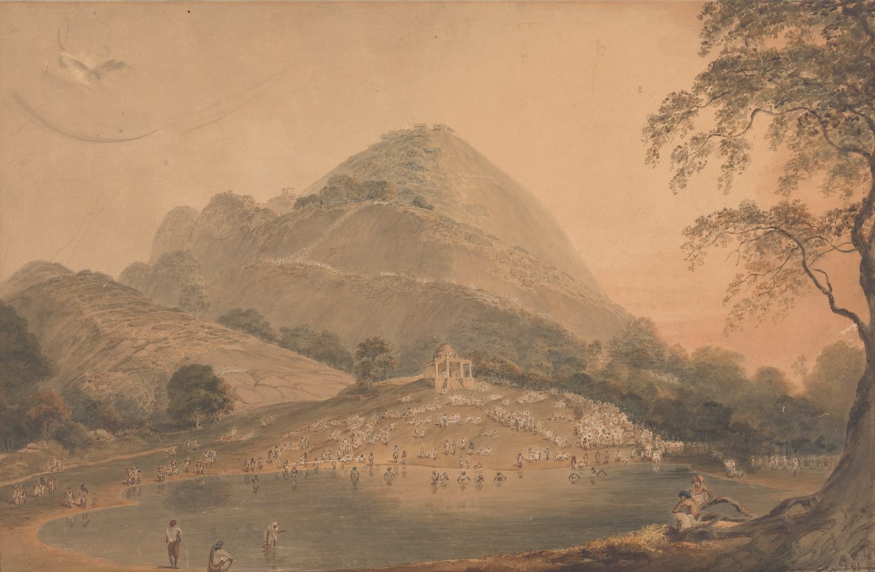 印度人年度度假胜地巴古尔普尔 [Bhagalpur] 附近的蒙达山 (Mundar Hill) 作者 塞缪尔·戴维斯（Samuel Davis）