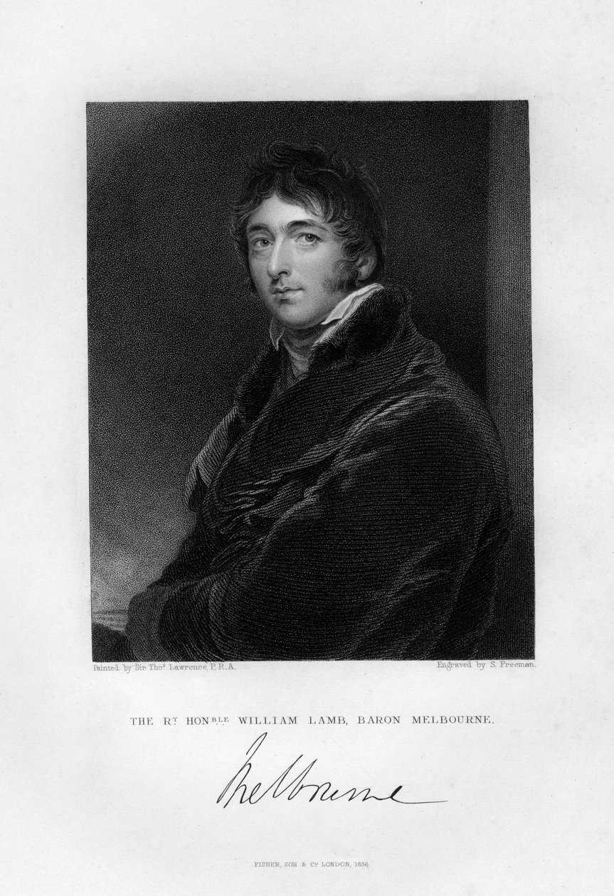 威廉·兰姆（William Lamb）1779-1848，墨尔本第二子爵，1836年。 作者 塞缪尔·弗里曼