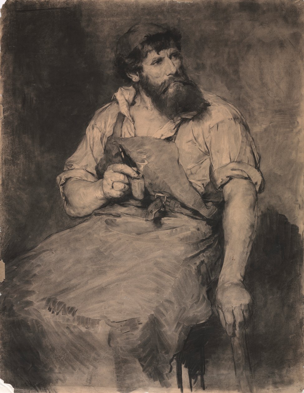 Smithy，为法院学习，约1883年。 作者 塞缪尔·克朗