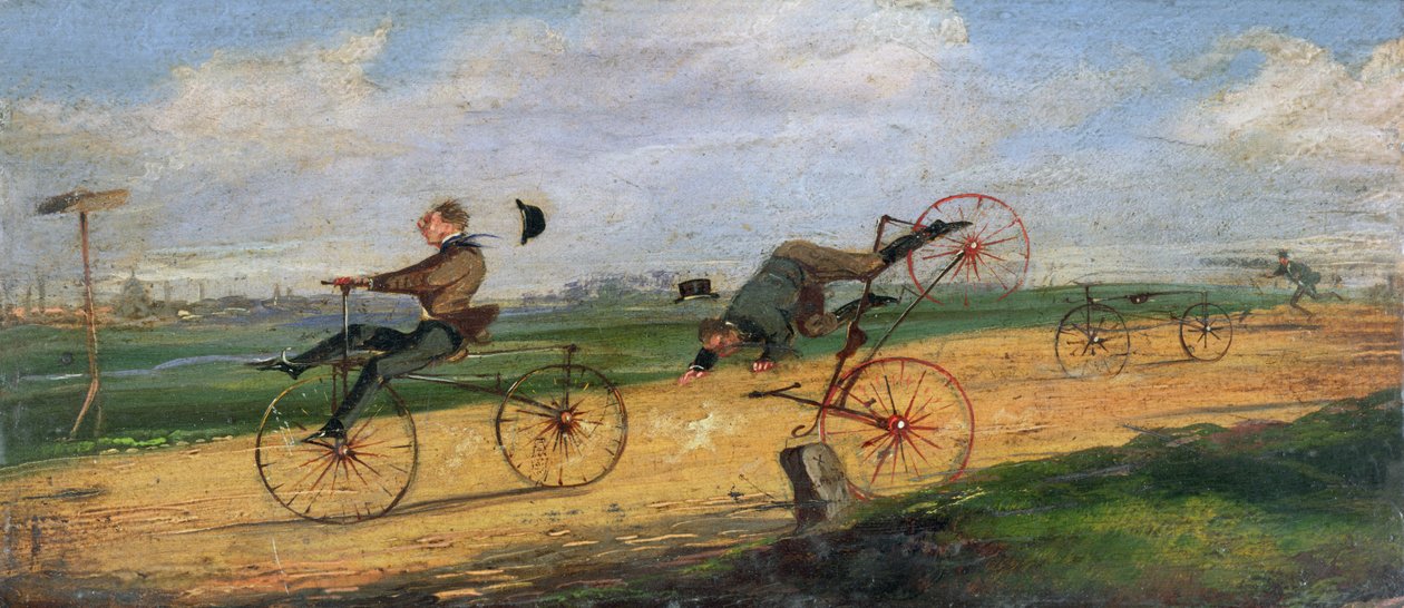 1869年Lallement Velocipedes之间的竞赛 作者 塞缪尔·亨利·阿尔肯