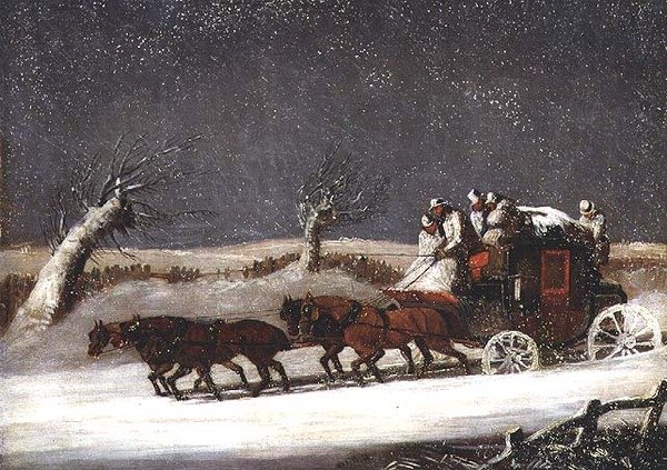 在雪地里的邮车 作者 塞缪尔·亨利·阿尔肯