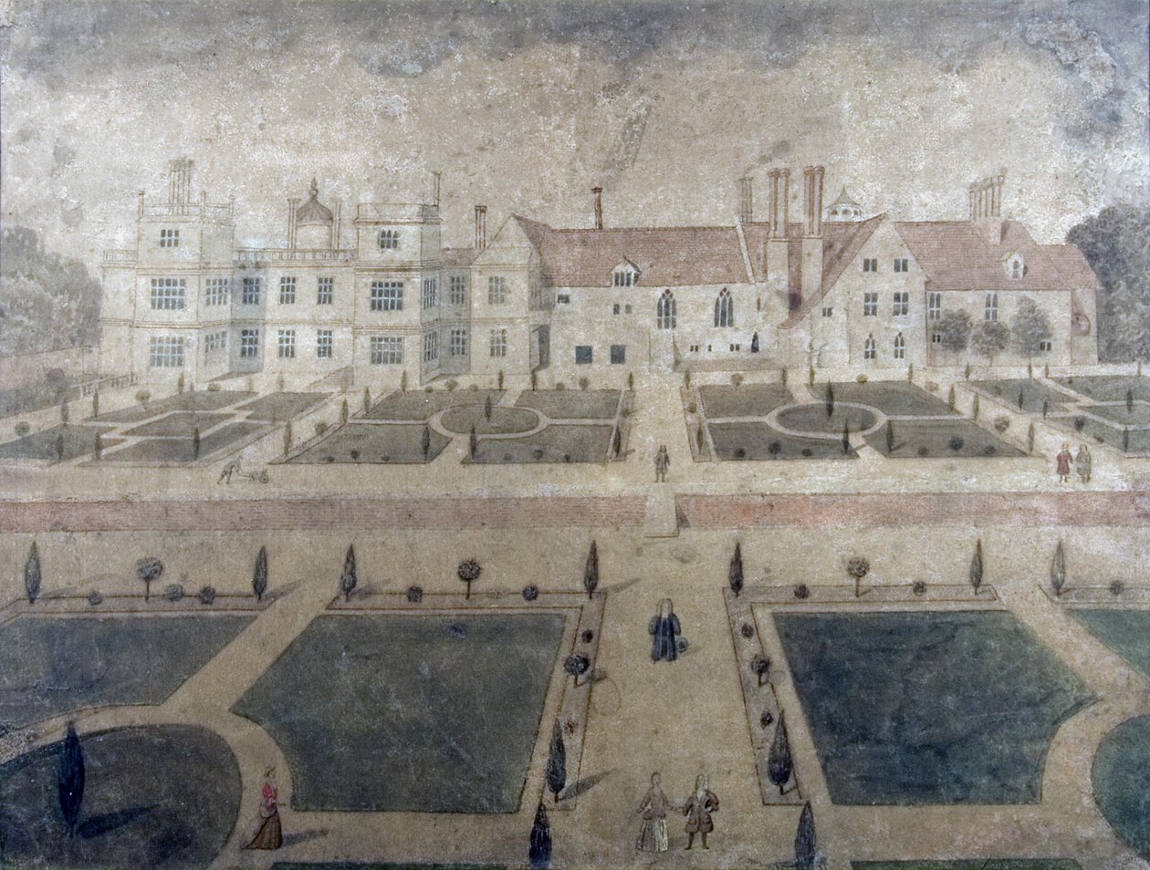 维尔贝克修道院，位于西南方向，1780年（纸上写着） 作者 塞缪尔（Samuel Hieronymous）格林