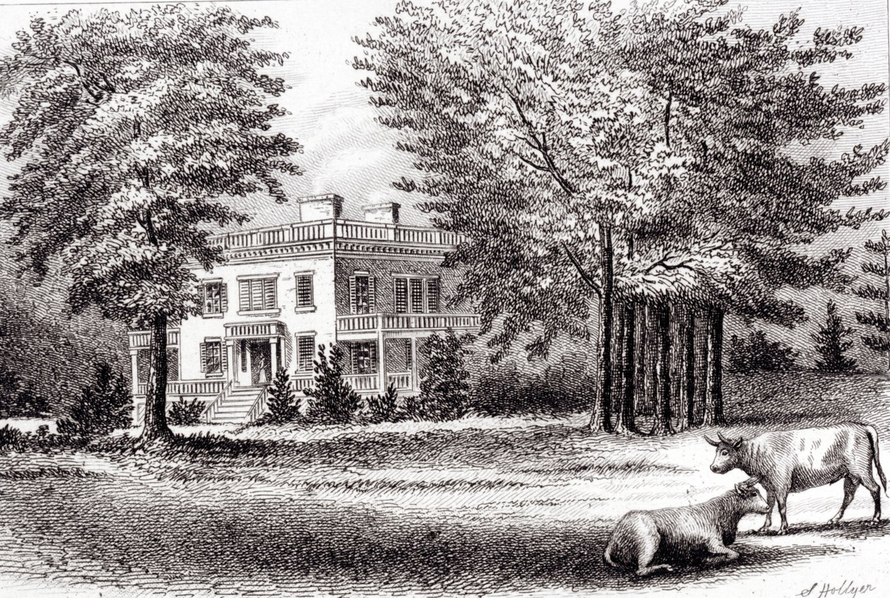 Hamilton Grange，来自旧纽约，第一卷，1802年 作者 塞缪尔·霍利尔（Samuel Hollyer）