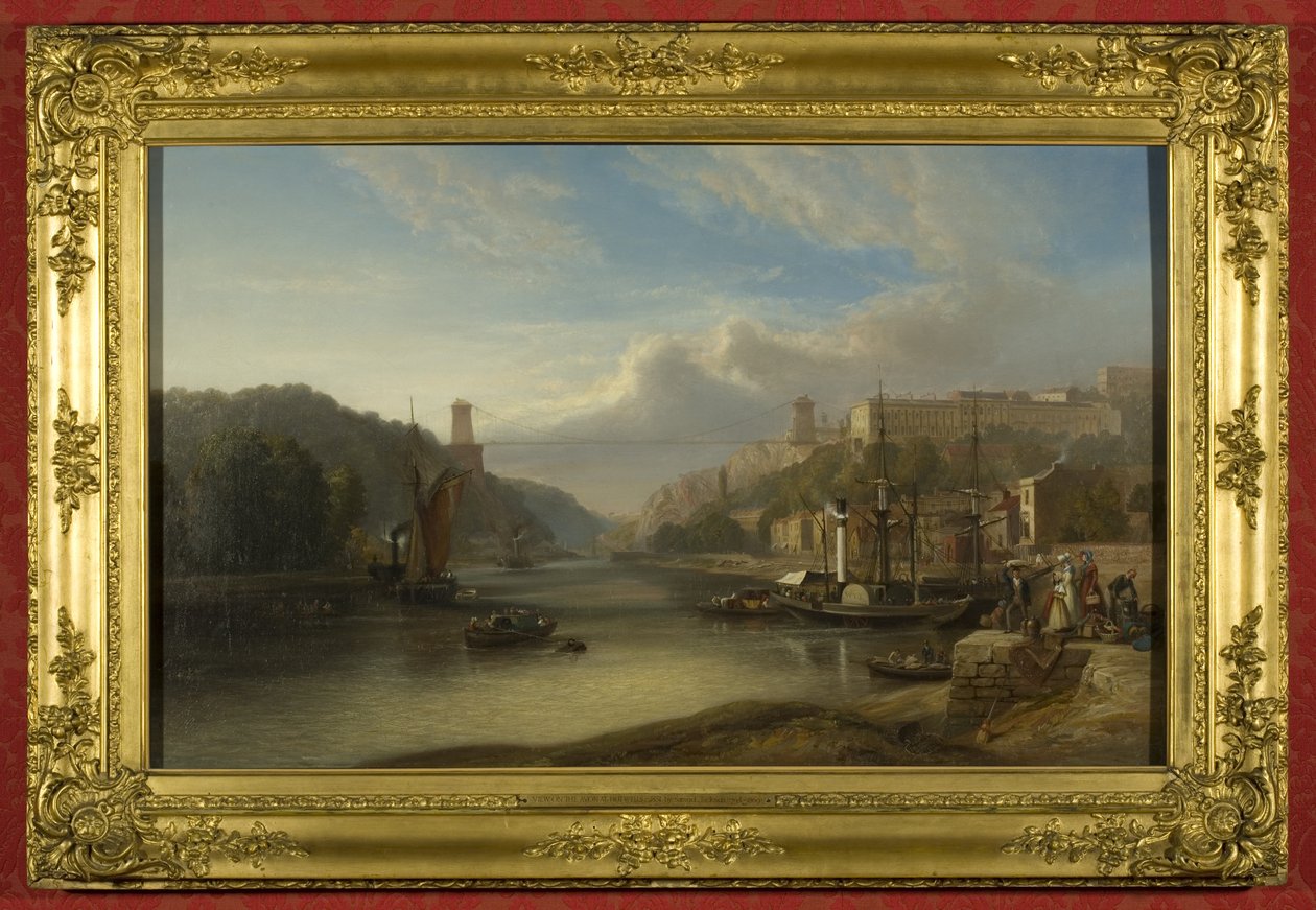 Hotwells 雅芳河景，约 1840 年（布面油画） 作者 塞缪尔·杰克逊