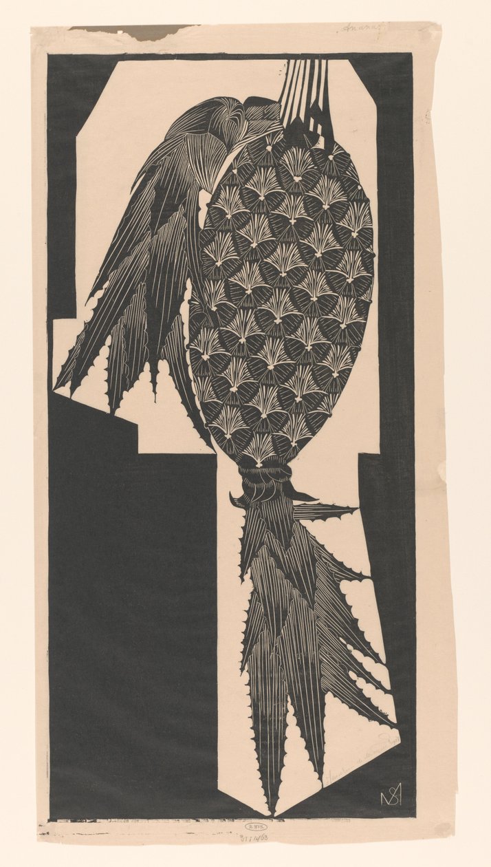 Ananas（物体上的原始标题） 作者 Samuel Jessurun de Mesquita（艺术家签名）