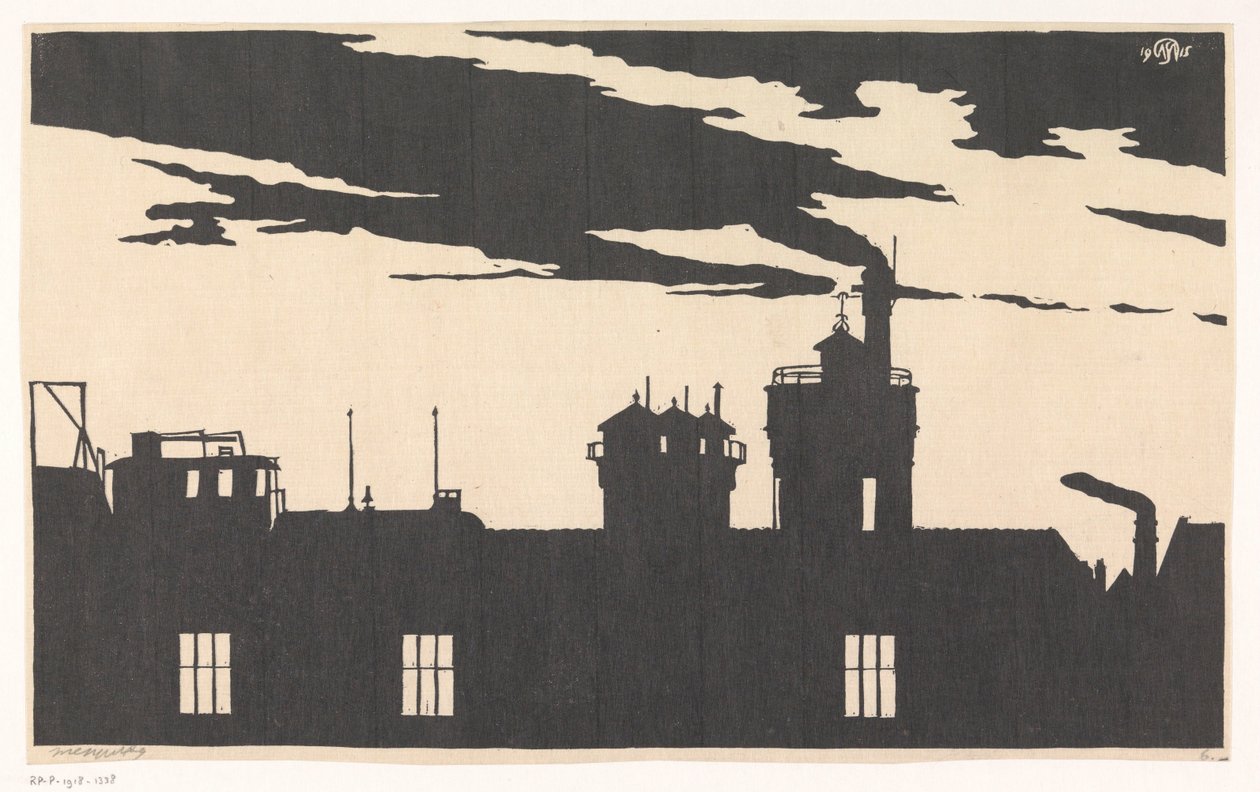 剪影 Oostergasfabriek 作者 Samuel Jessurun de Mesquita（艺术家签名）
