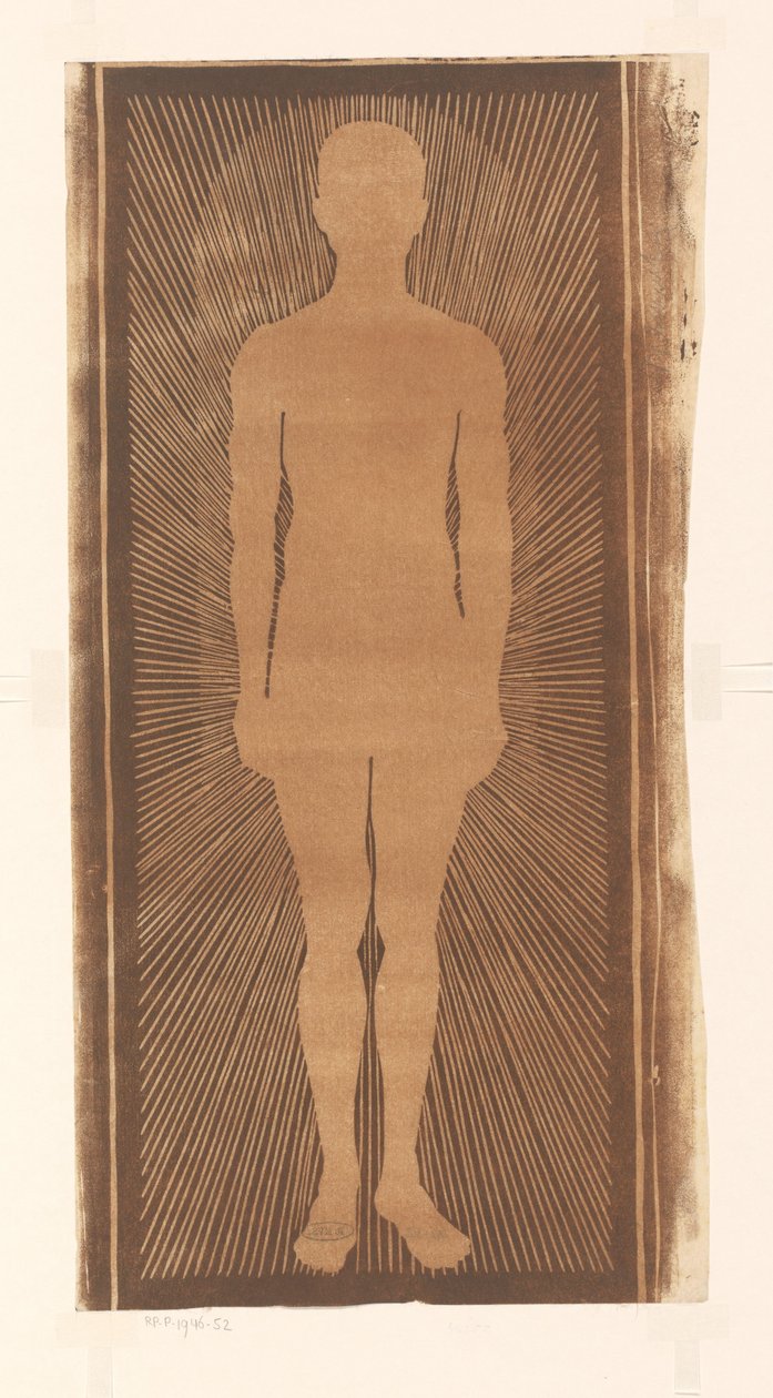 一个人的剪影，周围都是光芒 作者 Samuel Jessurun de Mesquita（艺术家签名）