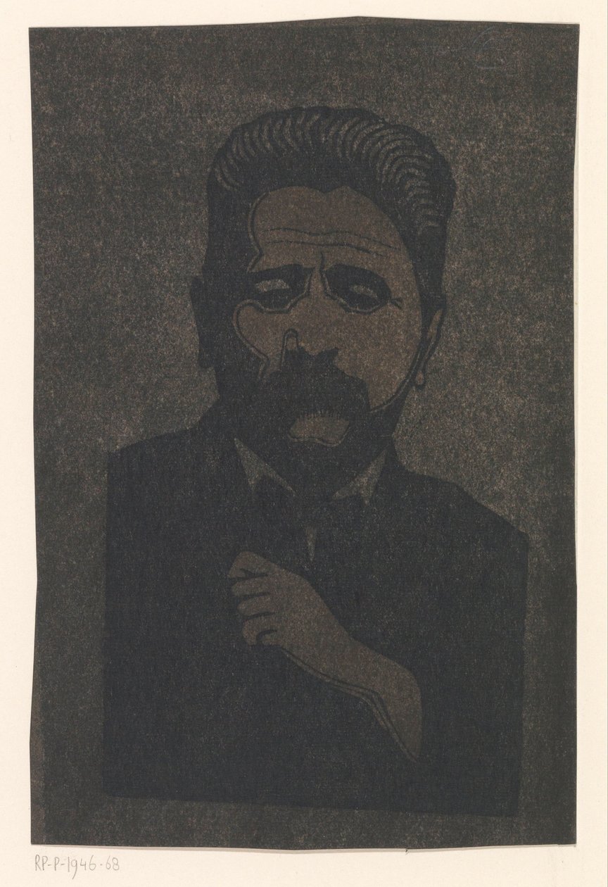 自画像（带阴影） 作者 Samuel Jessurun de Mesquita（艺术家签名）