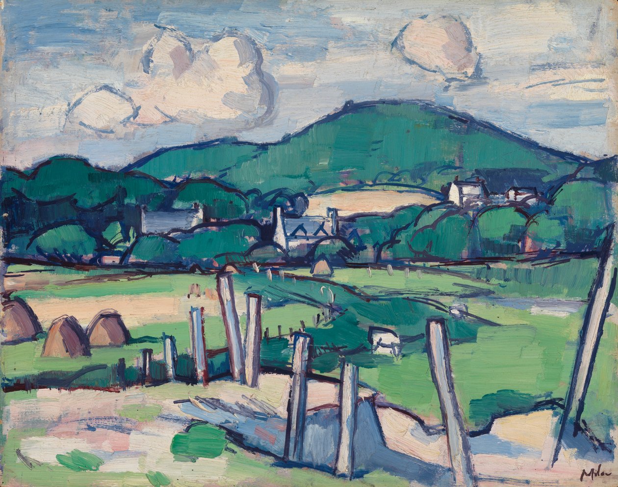 风景，约 1891-1935（油画板） 作者 塞缪尔·约翰·佩普洛