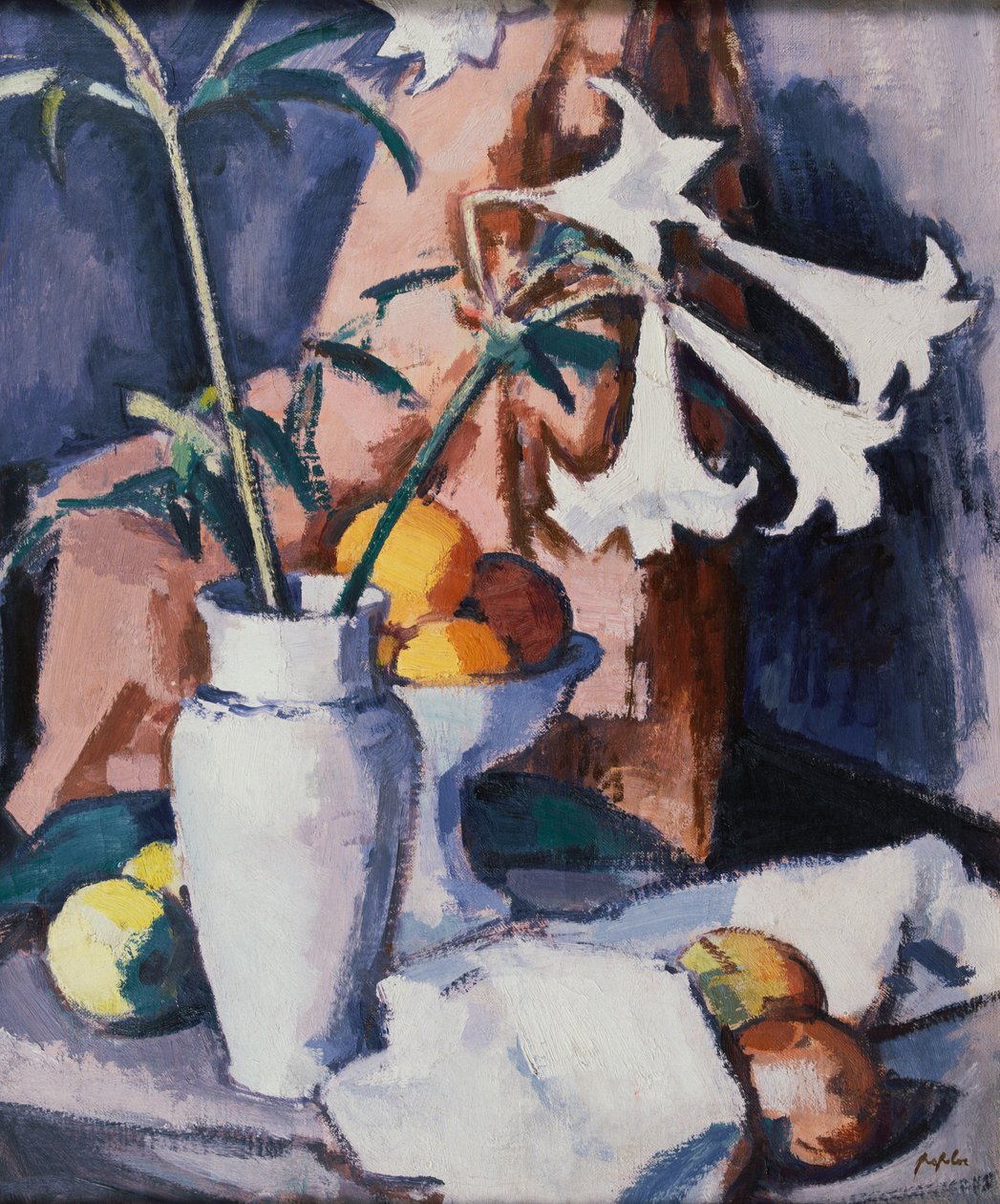 圣母玛利亚（Madonna Lilies），约1926年 作者 塞缪尔·约翰·佩普洛
