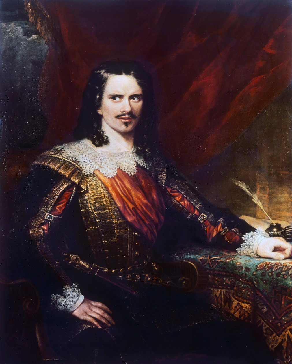 英国导演兼剧院经理查尔斯·约翰·基恩（Charles John Kean，1811-1868 年）肖像，塞缪尔·约翰·斯坦普（Samuel John Stump，卒于 1863 年）绘画，布面油画 作者 塞缪尔·约翰·史坦普