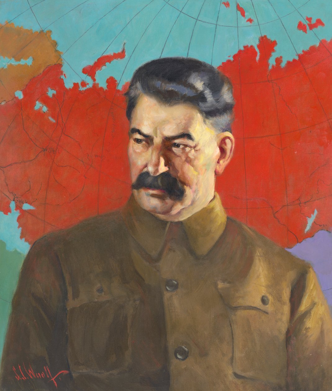 约瑟夫-斯大林，1937年。 作者 塞缪尔·约翰逊·伍尔夫