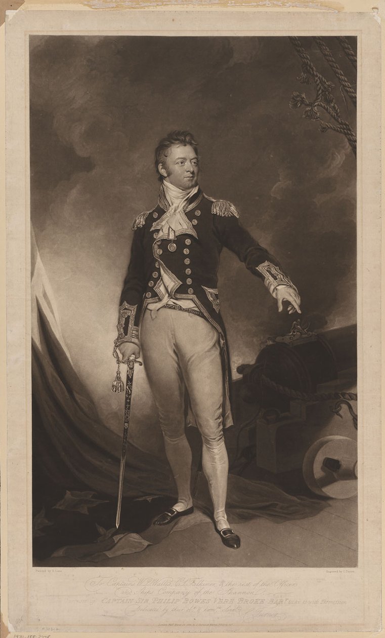 菲利普·鲍尔斯·维尔爵士（Bir Philip Bowes Vere Broke 1776-1841，1816） 作者 塞缪尔·莱恩