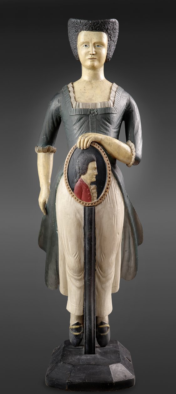 人物头像模型，约 1800 年（木质彩绘） 作者 塞缪尔·麦金太尔