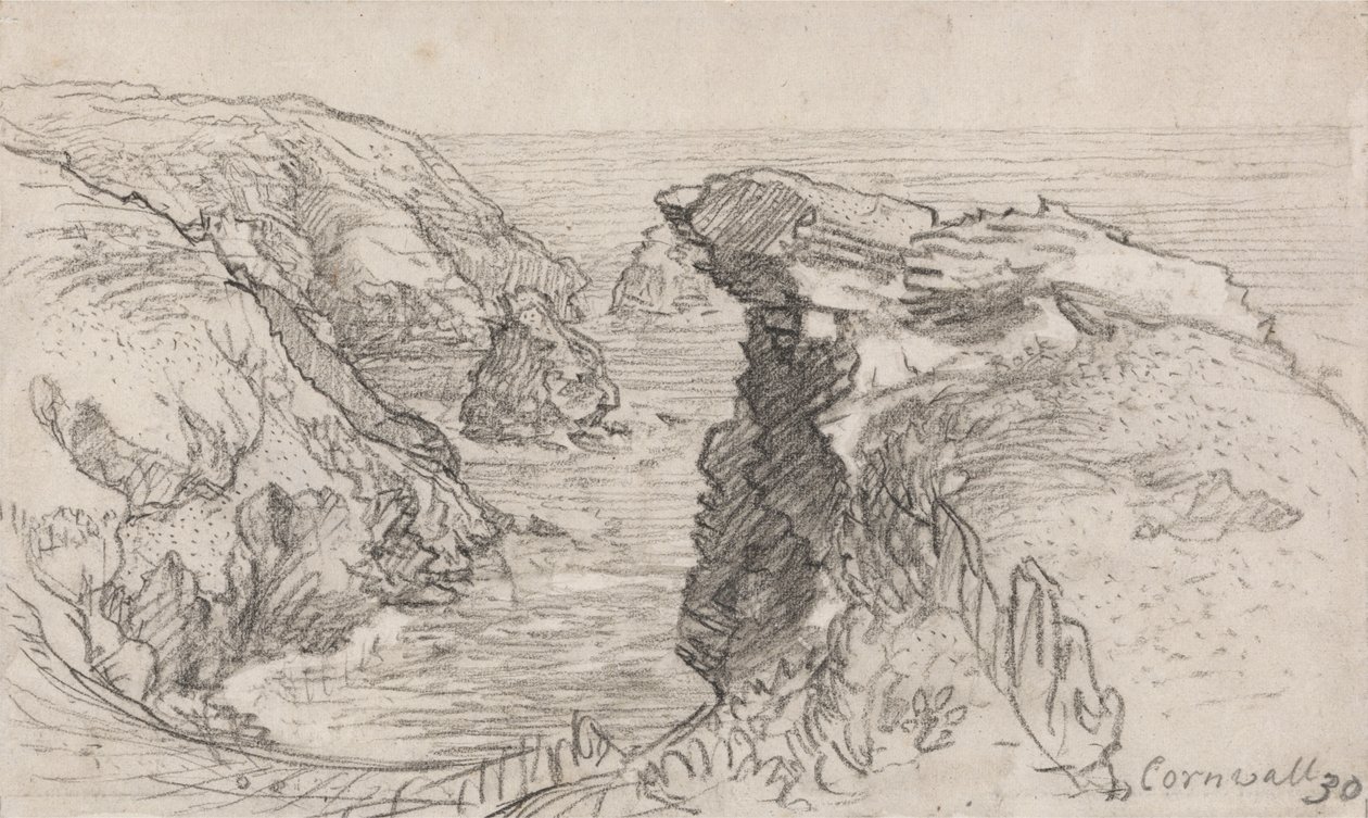 康沃尔写生簿中的一页：康沃尔郡 30 作者 塞缪尔·帕尔默（Samuel Palmer）