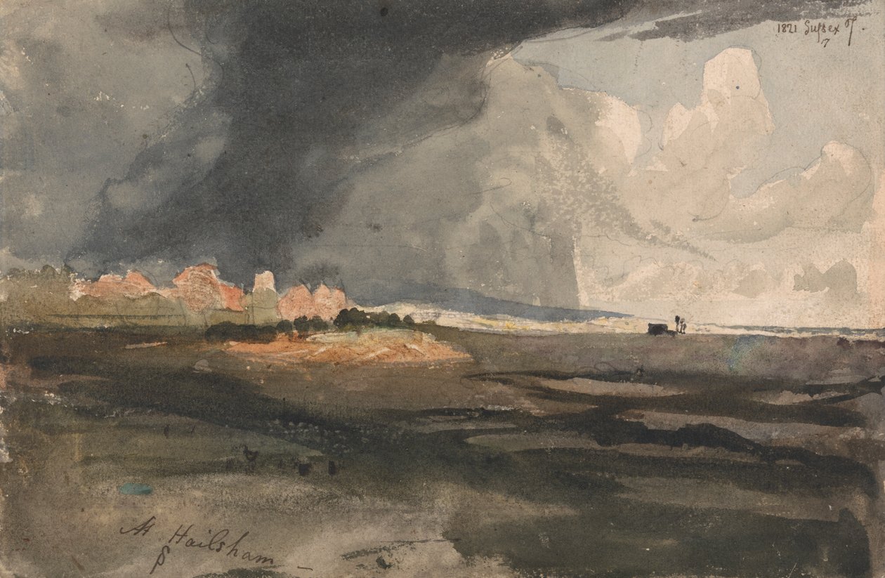 苏塞克斯郡黑尔舍姆：风暴即将来临 作者 塞缪尔·帕尔默（Samuel Palmer）