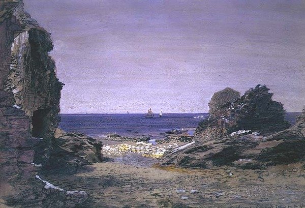 康沃尔郡廷塔格尔附近的小路（水彩画 作者 塞缪尔·帕尔默（Samuel Palmer）