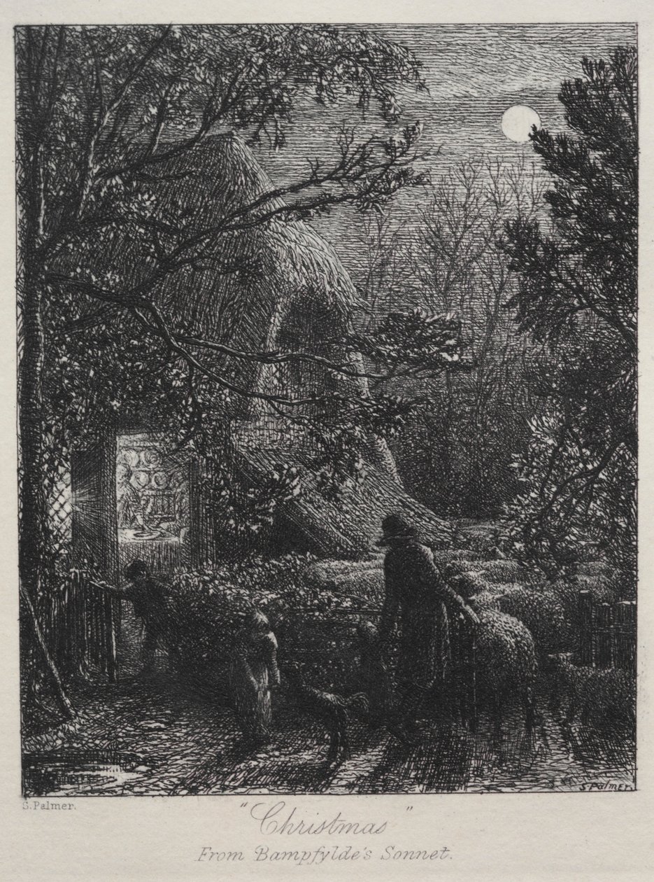 折最后只羊的圣诞节，1850年。 作者 塞缪尔·帕尔默（Samuel Palmer）