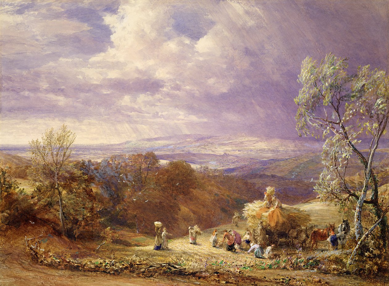 收获（纸张上的wc和bodycolour） 作者 塞缪尔·帕尔默（Samuel Palmer）
