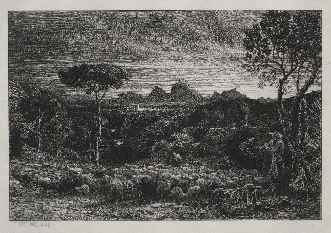打开折页 作者 塞缪尔·帕尔默（Samuel Palmer）