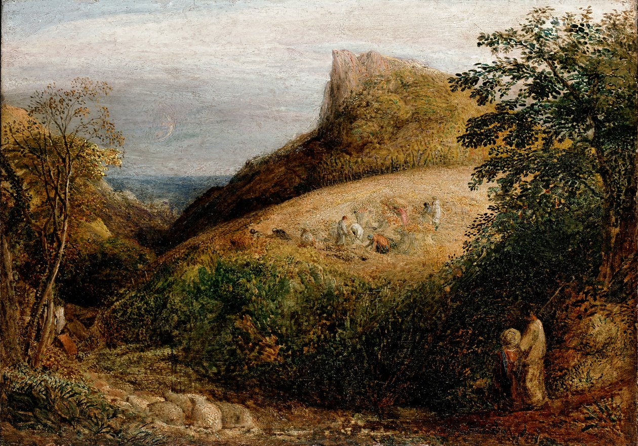 牧歌场景，约1833-1835年 作者 塞缪尔·帕尔默（Samuel Palmer）
