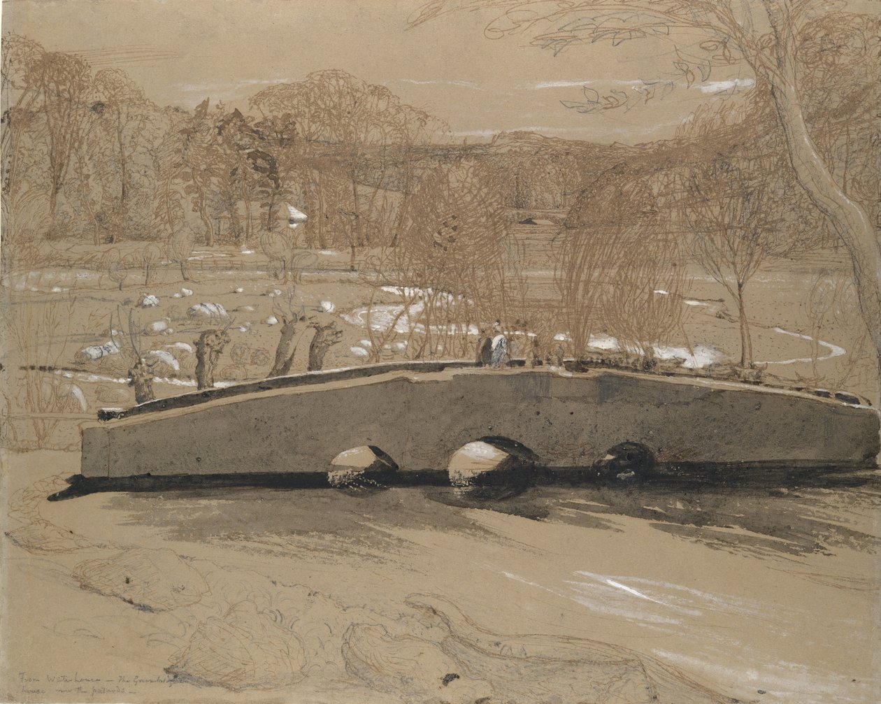 肖勒姆的桥，约1829年。 作者 塞缪尔·帕尔默（Samuel Palmer）