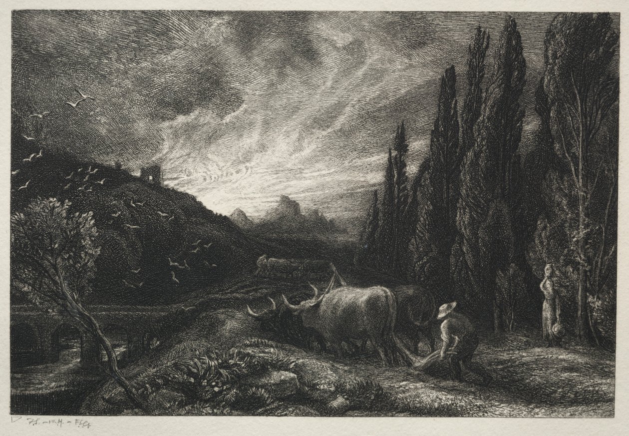 早犁农，1861年之前。 作者 塞缪尔·帕尔默（Samuel Palmer）