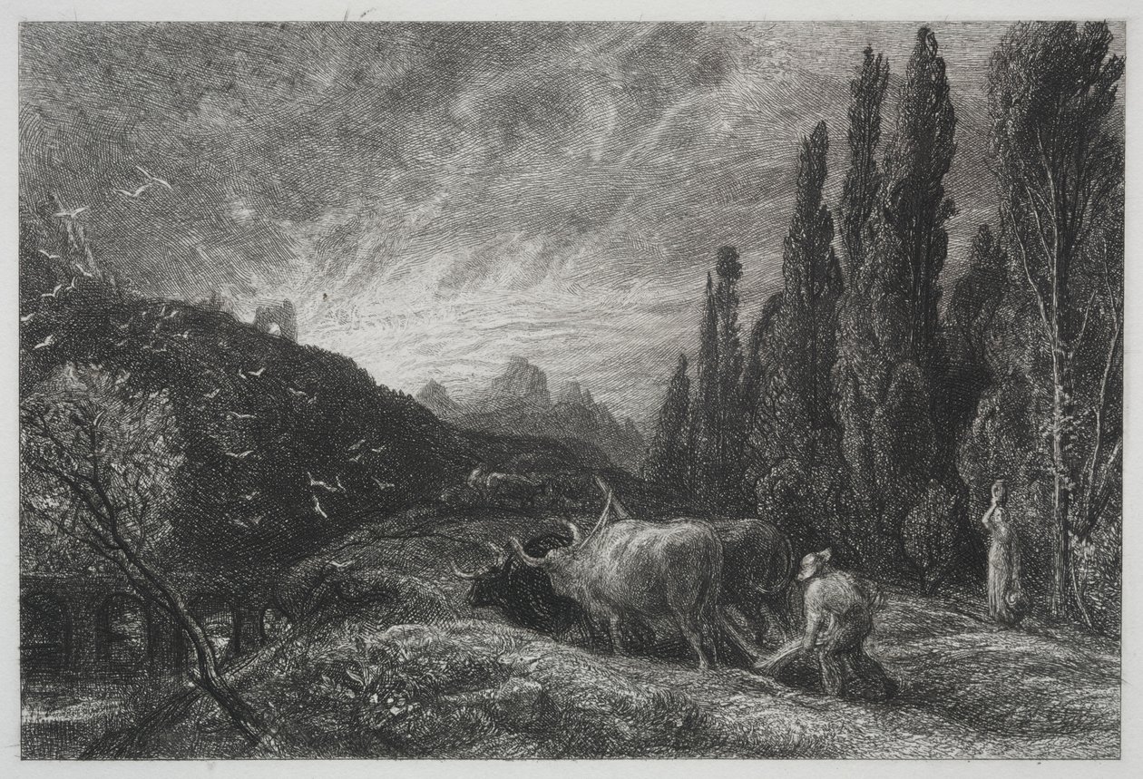早耕农，1861年之前。 作者 塞缪尔·帕尔默（Samuel Palmer）