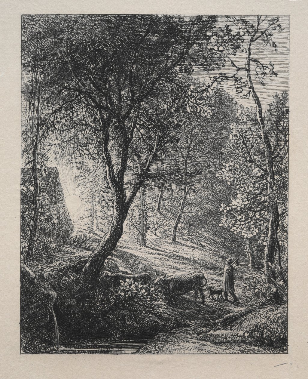 牧民的小屋，1850年。 作者 塞缪尔·帕尔默（Samuel Palmer）
