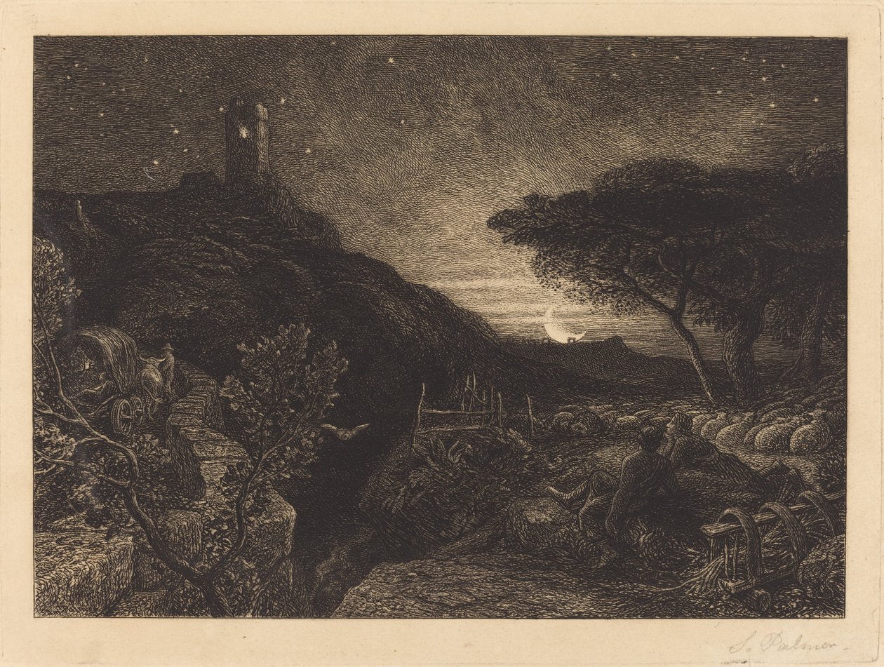 孤独的塔 作者 塞缪尔·帕尔默（Samuel Palmer）