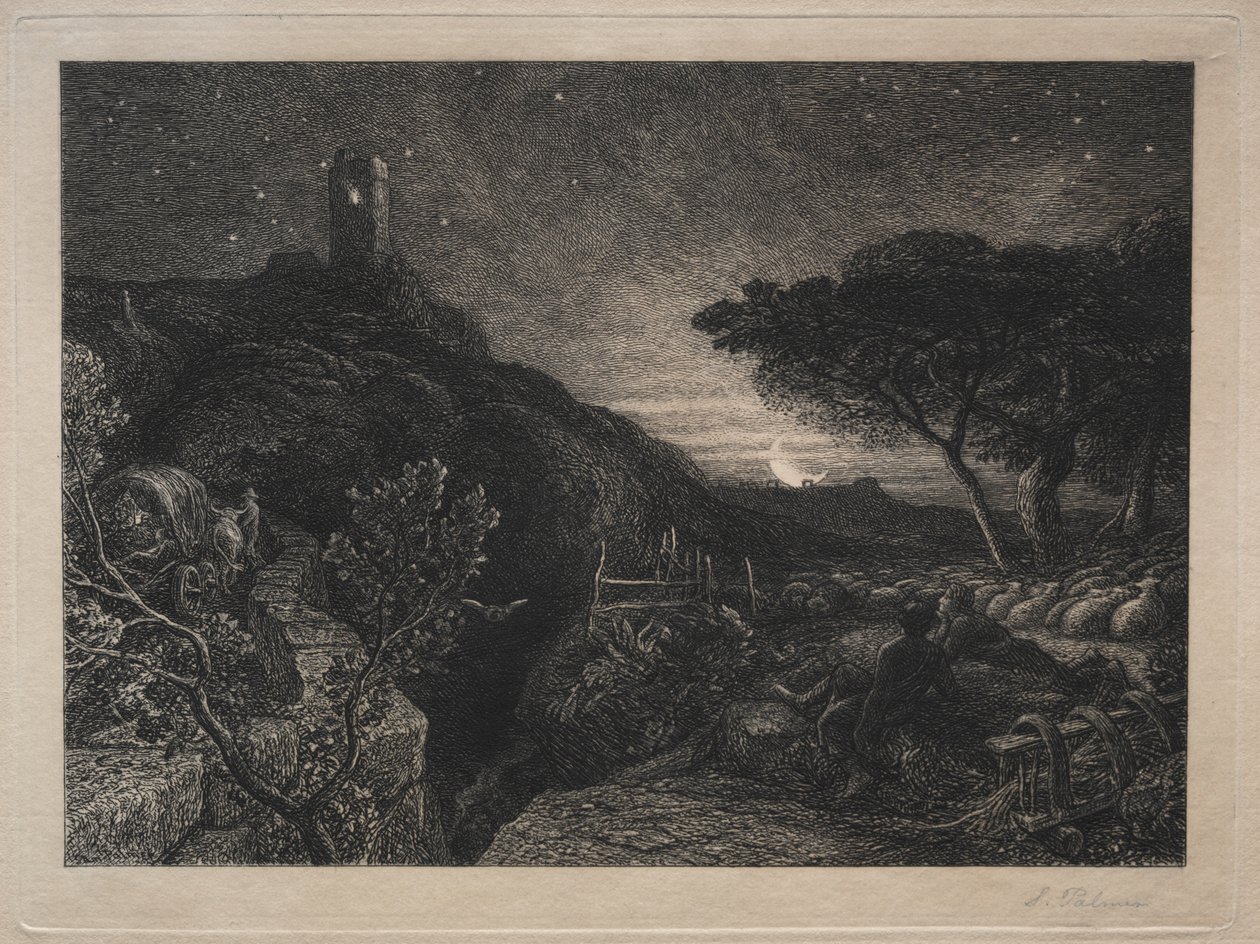 孤独之塔 作者 塞缪尔·帕尔默（Samuel Palmer）