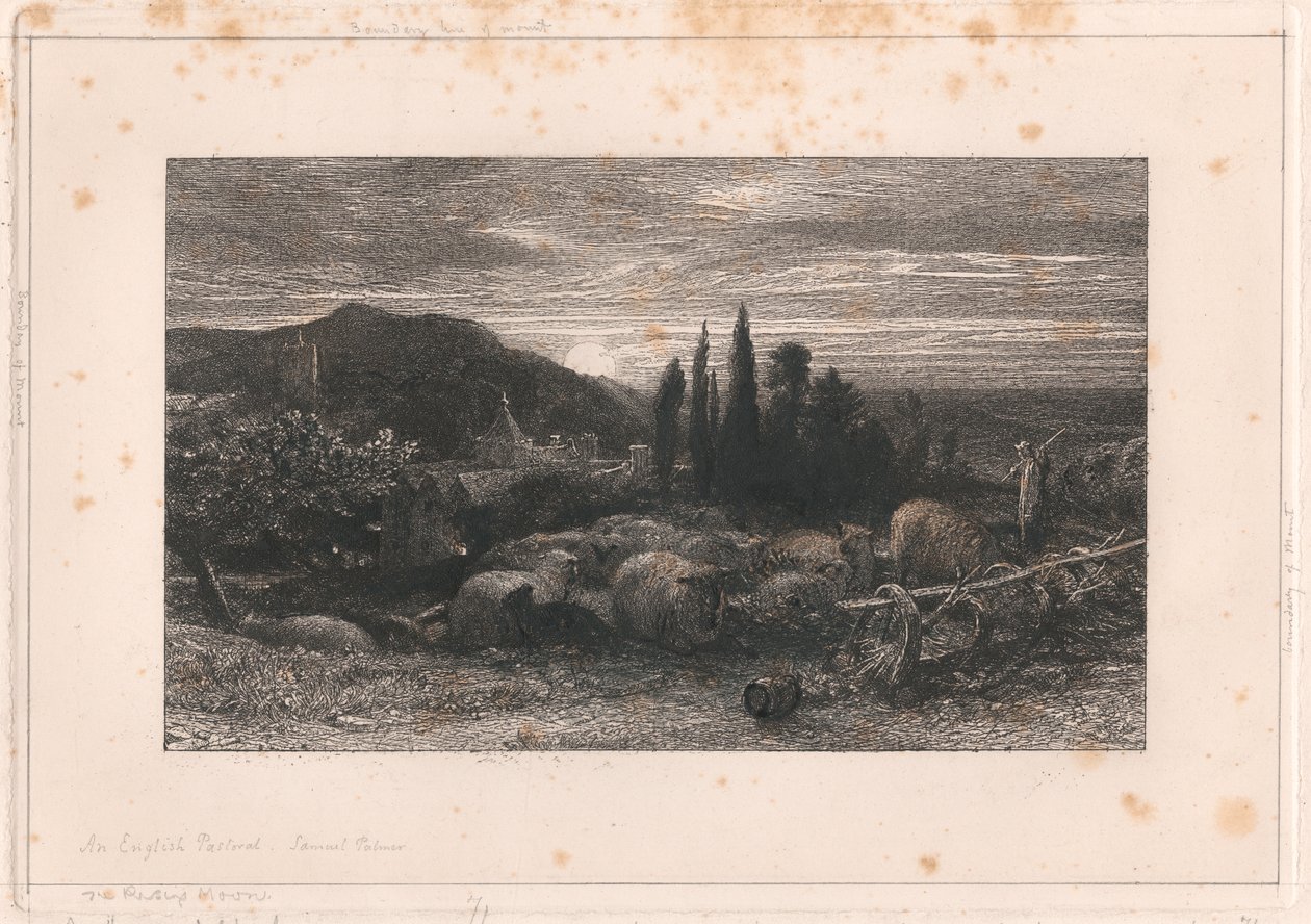 升起的月亮 作者 塞缪尔·帕尔默（Samuel Palmer）