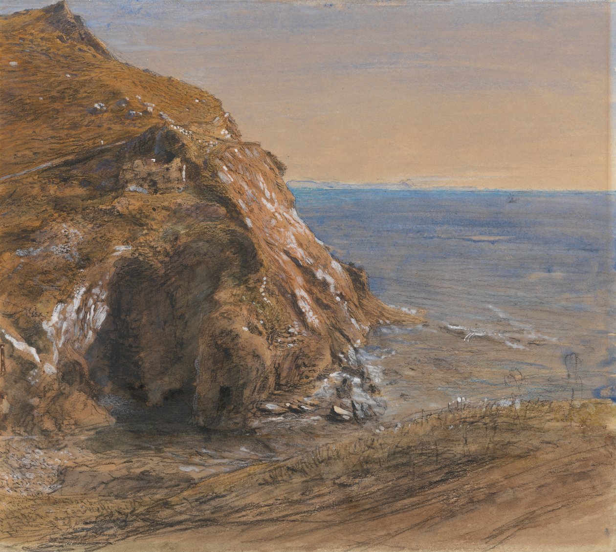 博斯卡斯尔附近的岩石滑道 作者 塞缪尔·帕尔默（Samuel Palmer）