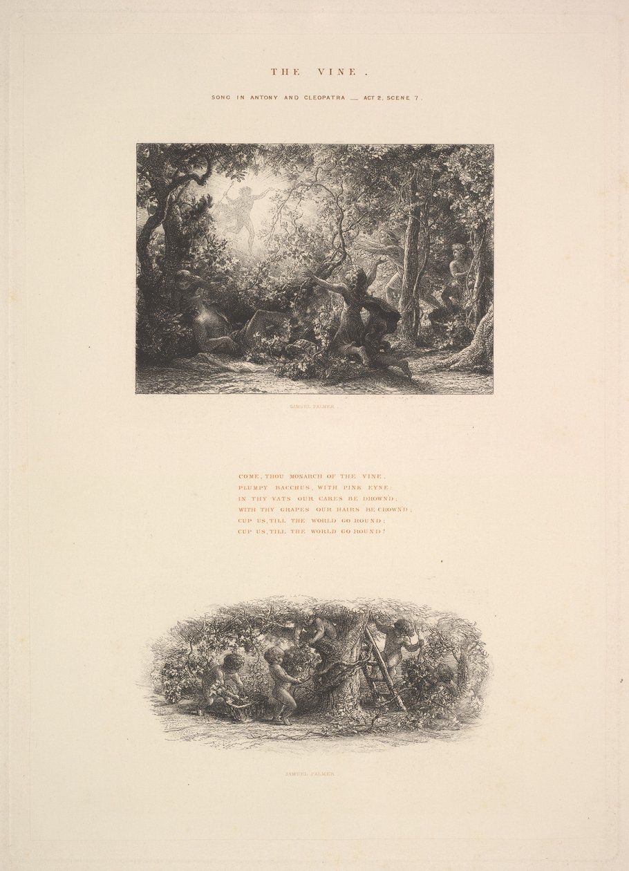 藤蔓，或丰满的酒神，1880年。 作者 塞缪尔·帕尔默（Samuel Palmer）