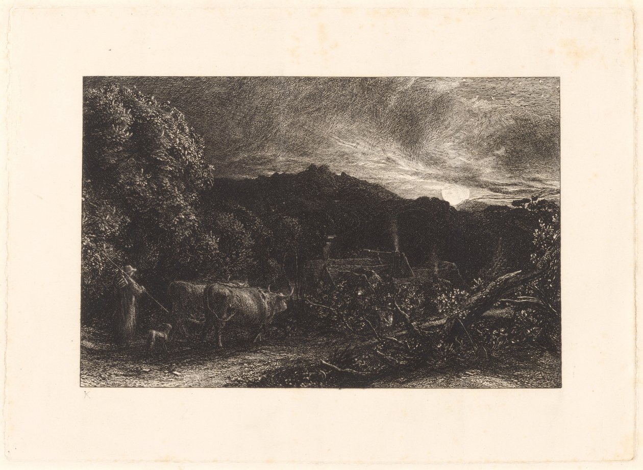 疲惫的耕夫 作者 塞缪尔·帕尔默（Samuel Palmer）