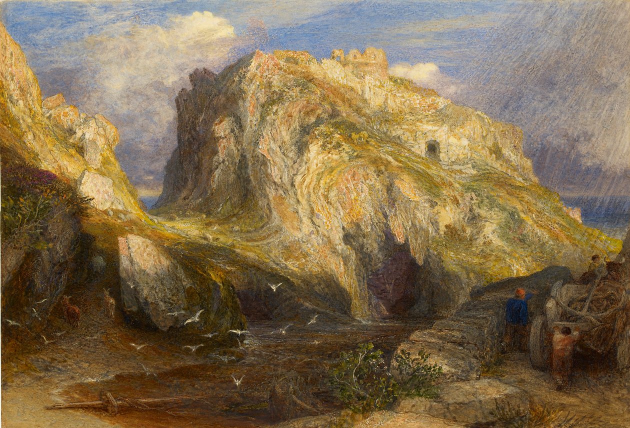 丁塔格尔城堡：临近下雨，1848-1849 作者 塞缪尔·帕尔默（Samuel Palmer）