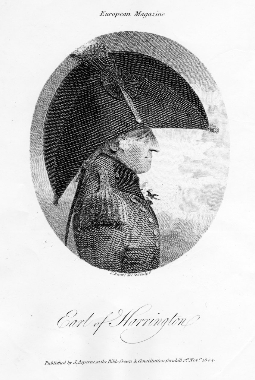 查尔斯斯坦霍普，哈灵顿第三伯爵，1804年 作者 塞缪尔·罗尔（Samuel Rawle）