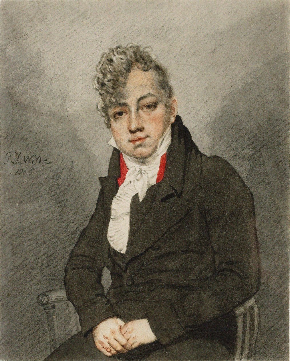 西奥多-爱德华-胡克1788-1841年的画像，1806年。 作者 塞缪尔·德·维尔德