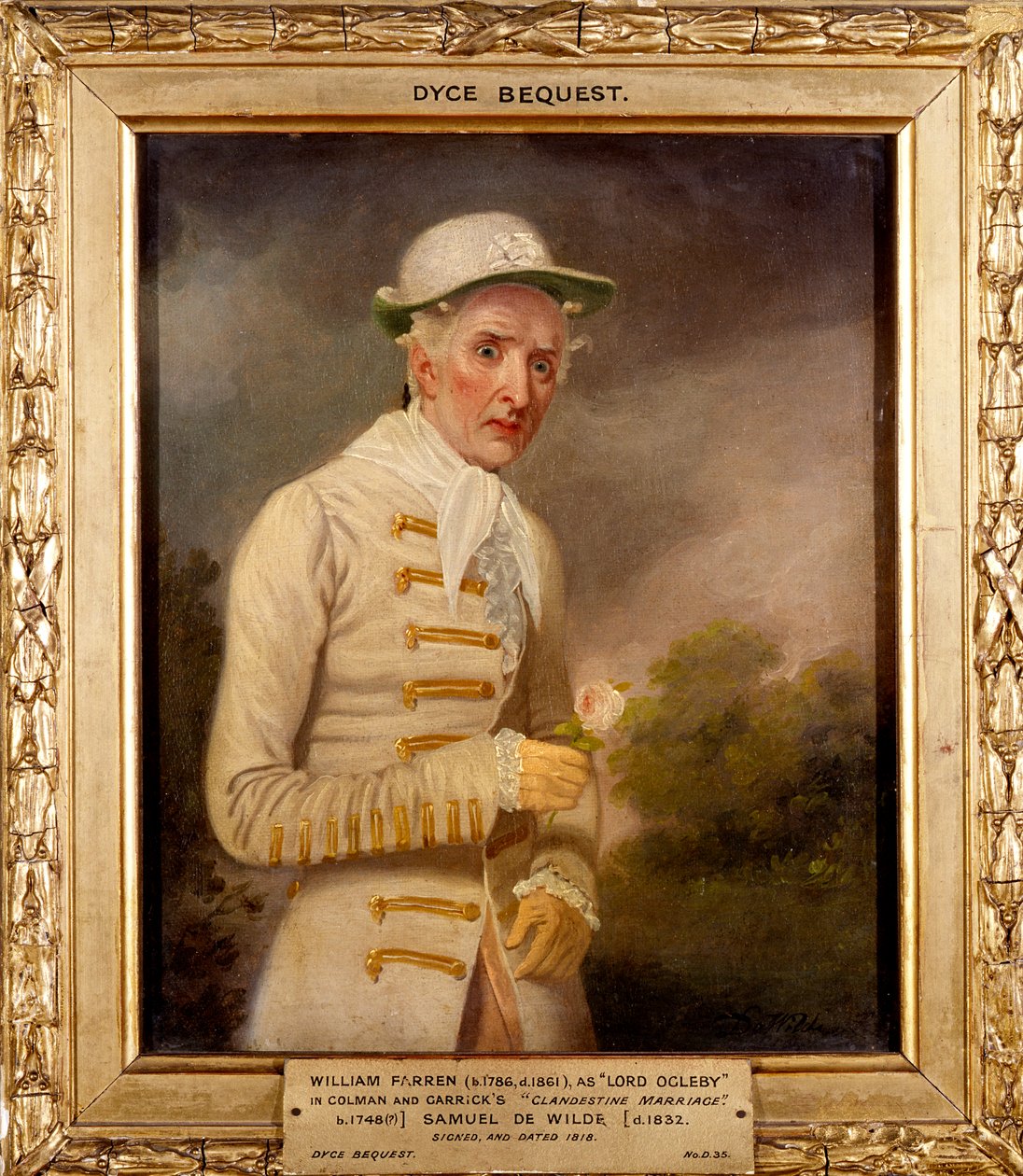 William Farren as Lord Ogleby in 